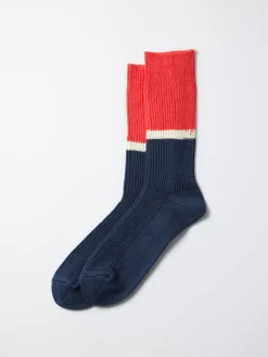 Bicolor Ribbed Crew Socks