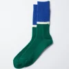 Bicolor Ribbed Crew Socks