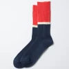 Bicolor Ribbed Crew Socks