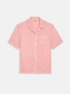 Botanical Dyed Camp Shirt In Linen