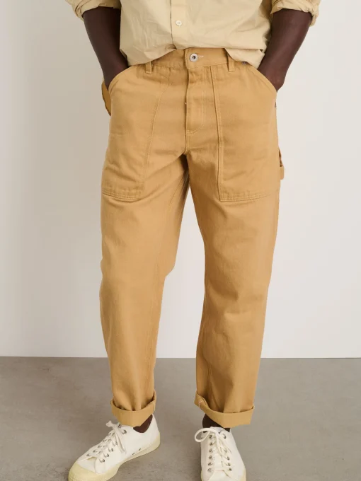 Botanical Dyed Painter Pant In Recycled Denim