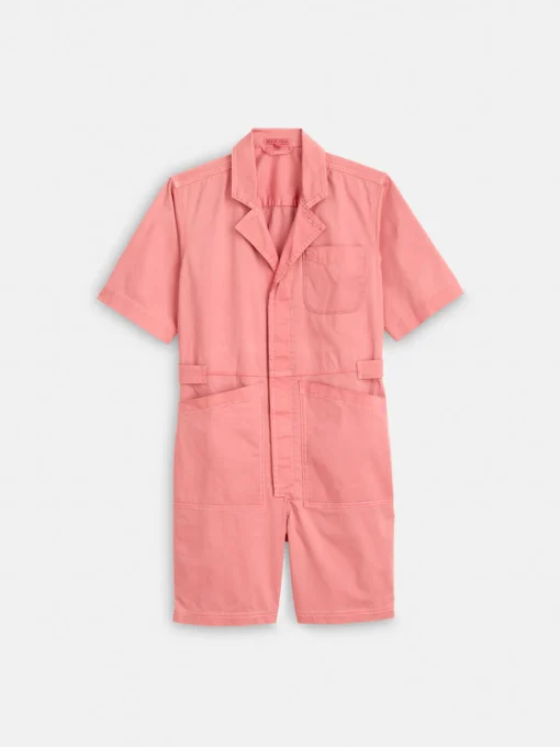 Botanical Dyed Standard Short Jumpsuit In Cotton Twill