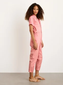 Botanical Dyed Standard Short Sleeve Jumpsuit