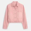 Botanical Dyed Trucker Jacket In Recycled Denim