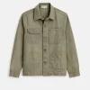 Botanical Dyed Work Jacket In Recycled Denim