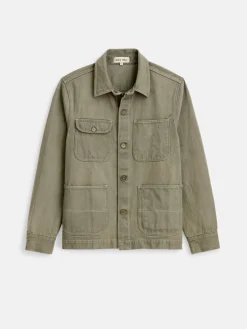 Botanical Dyed Work Jacket In Recycled Denim