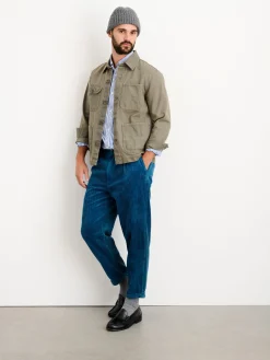 Botanical Dyed Work Jacket In Recycled Denim