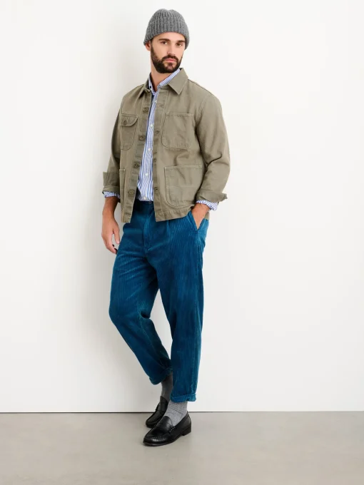 Botanical Dyed Work Jacket In Recycled Denim