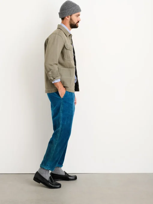 Botanical Dyed Work Jacket In Recycled Denim