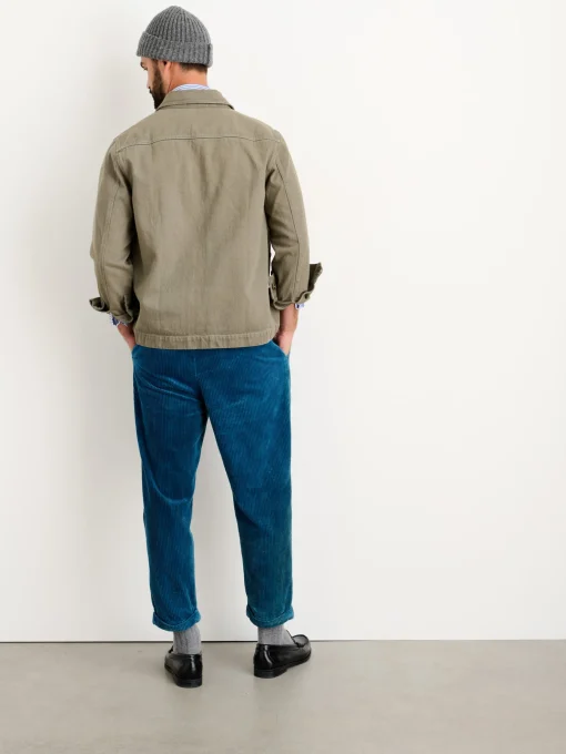 Botanical Dyed Work Jacket In Recycled Denim