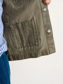 Botanical Dyed Work Jacket In Recycled Denim