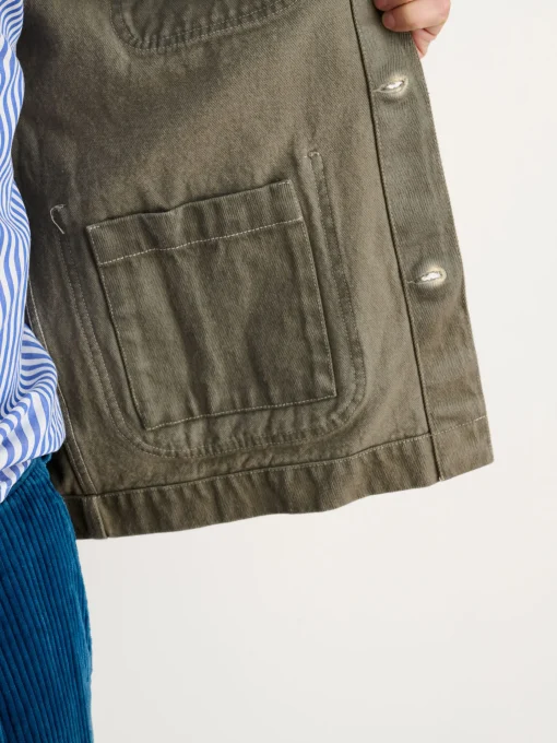 Botanical Dyed Work Jacket In Recycled Denim