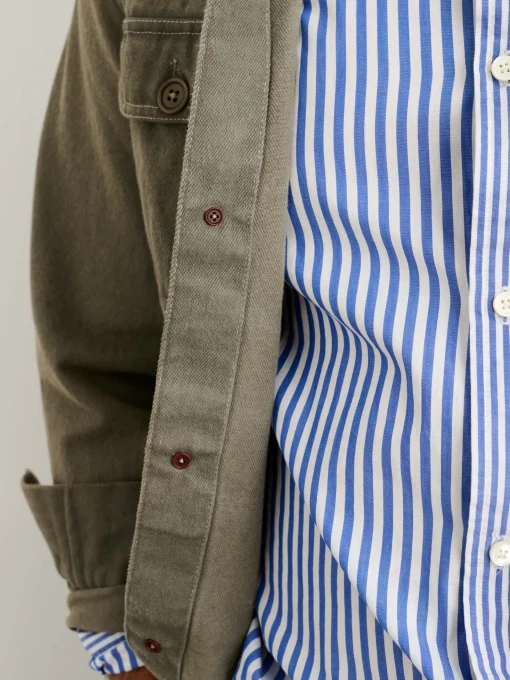 Botanical Dyed Work Jacket In Recycled Denim