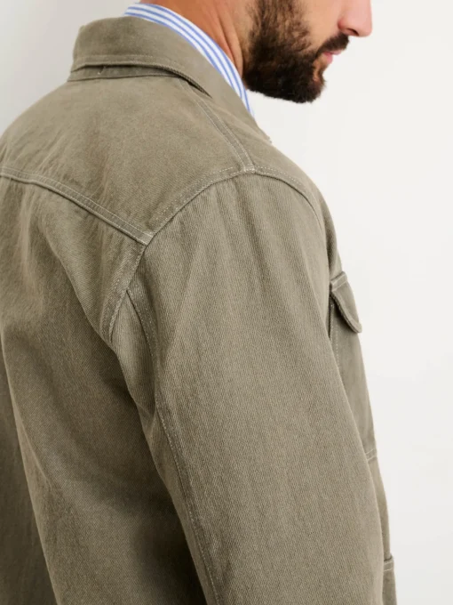 Botanical Dyed Work Jacket In Recycled Denim