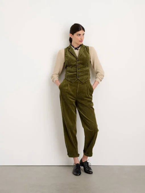 Boyish Vest In Rugged Corduroy