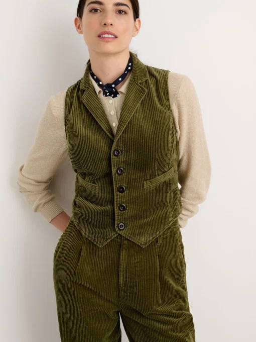 Boyish Vest In Rugged Corduroy