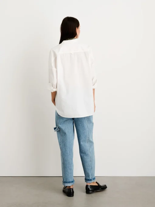Collarless Standard Shirt In Solid