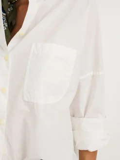 Collarless Standard Shirt In Solid