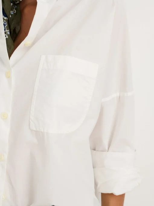Collarless Standard Shirt In Solid