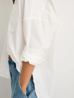 Collarless Standard Shirt In Solid