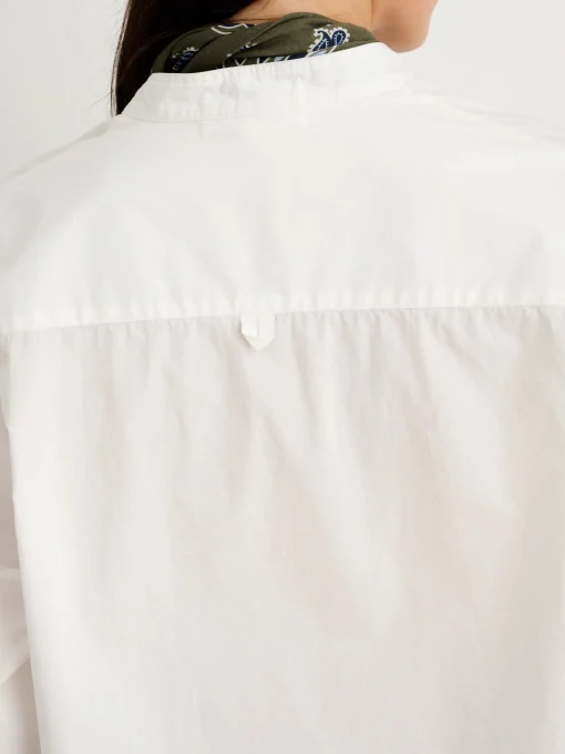 Collarless Standard Shirt In Solid