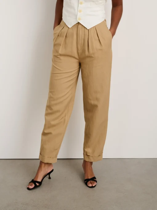 Double Pleat Pant In Twill