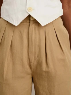 Double Pleat Pant In Twill