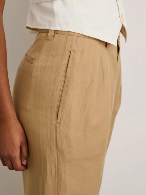 Double Pleat Pant In Twill