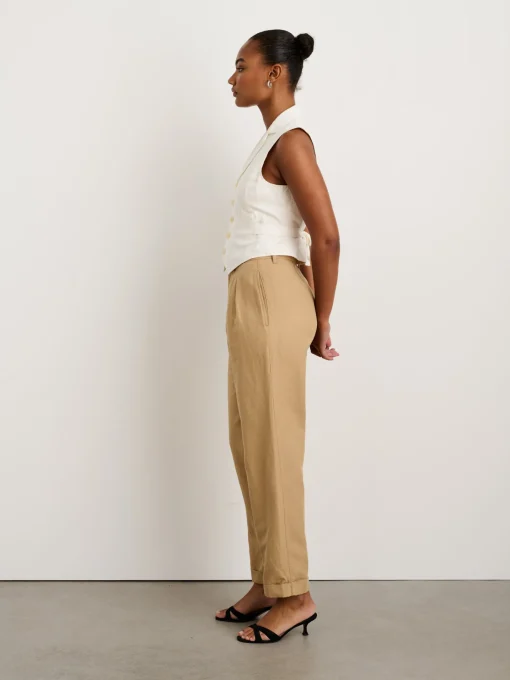 Double Pleat Pant In Twill