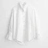 Easy Ruffle Shirt In Paper Poplin