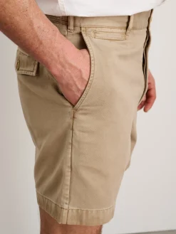 Flat Front Short In Vintage Washed Chino