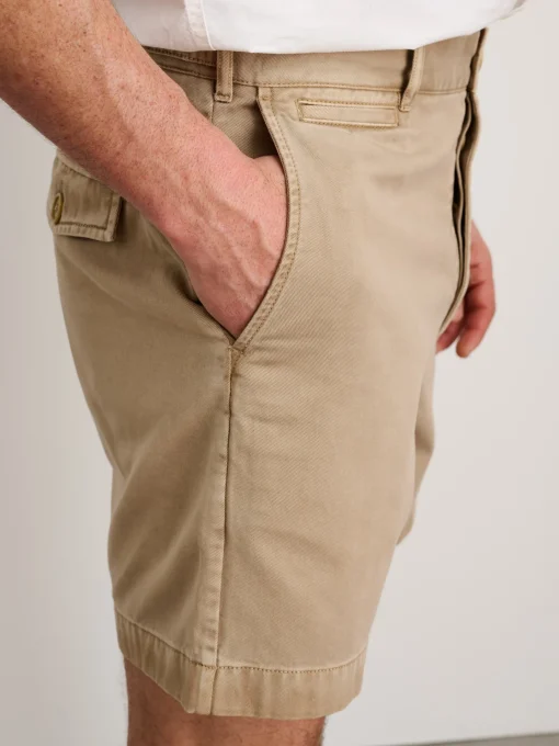 Flat Front Short In Vintage Washed Chino
