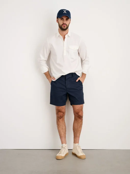 Flat Front Shorts In Chino