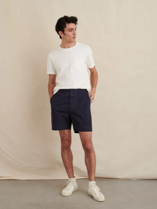 Flat Front Shorts In Chino