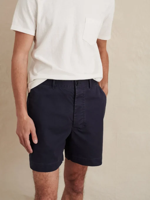 Flat Front Shorts In Chino
