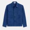 Garment Dyed Work Jacket In Linen