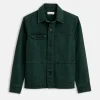 Garment Dyed Work Jacket In Recycled Denim