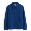 Garment Dyed Work Jacket In Recycled Denim
