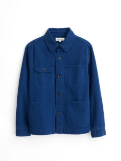 Garment Dyed Work Jacket In Recycled Denim