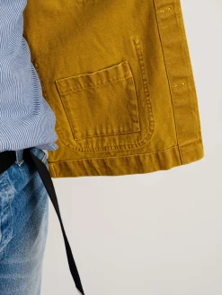 Garment Dyed Work Jacket In Recycled Denim