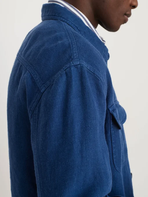 Garment Dyed Work Jacket In Linen