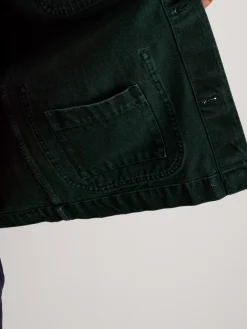 Garment Dyed Work Jacket In Recycled Denim