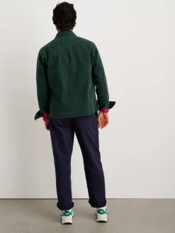 Garment Dyed Work Jacket In Recycled Denim