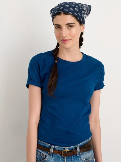 Indigo Dyed Frank Tee In 40S Jersey