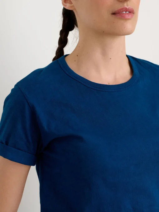 Indigo Dyed Frank Tee In 40S Jersey