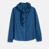 Indigo Dyed Lille Shirt In Medium Stripe