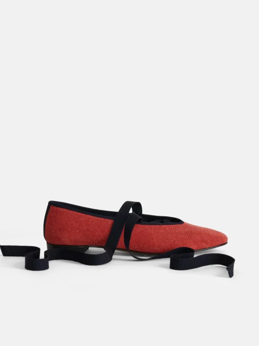 Juliet Italian Flat In Washed Canvas
