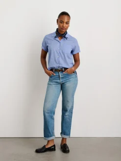 Maddie Camp Shirt In Cotton Voile