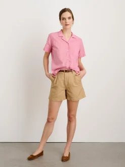 Maddie Camp Shirt In Cotton Voile