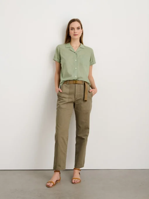 Maddie Camp Shirt In Cotton Voile